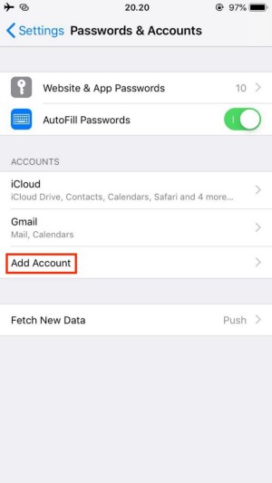 Setting Password & Account