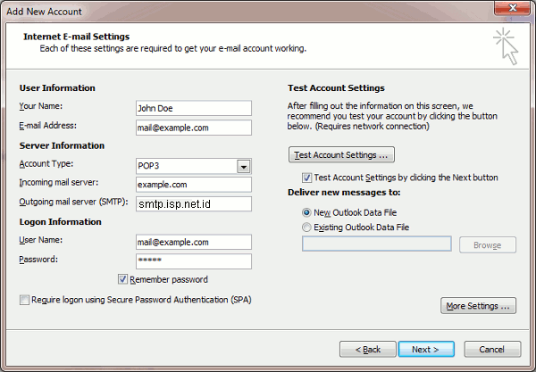 Pilih Personal komputer Mail outlook Office Pilih Personal komputer Mail outlook Office